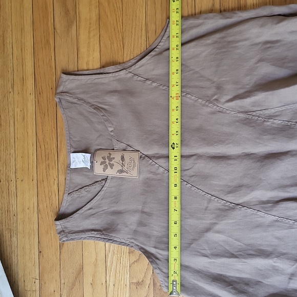 MATCH POINT USA 100% New With Tags Linen full length tank dress SZ XL - Picture 8 of 11